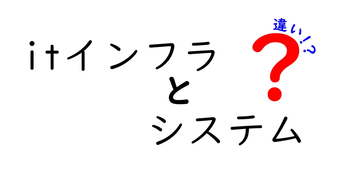 【初心者向け】ITインフラとシステムの違いをわかりやすく解説!