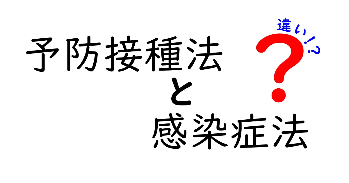 予防接種法と感染症法の違いを詳しく解く!誰が何を決めるのかを中学生にもわかる解説