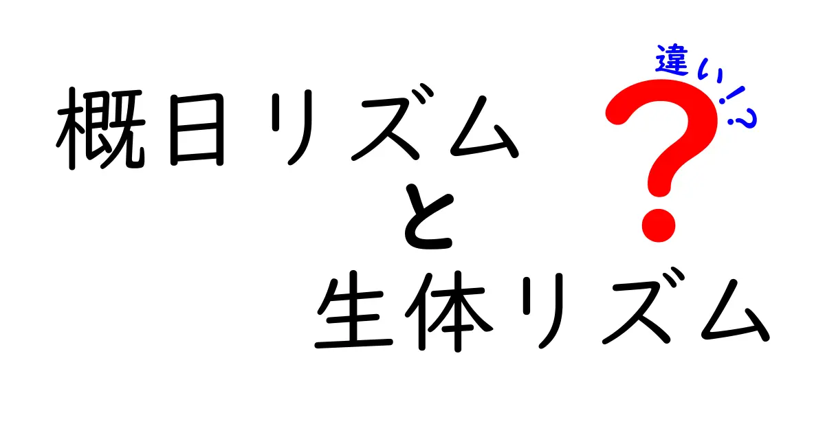 概日リズムと生体リズムの違いを徹底解説 中学生にもわかる基礎講座