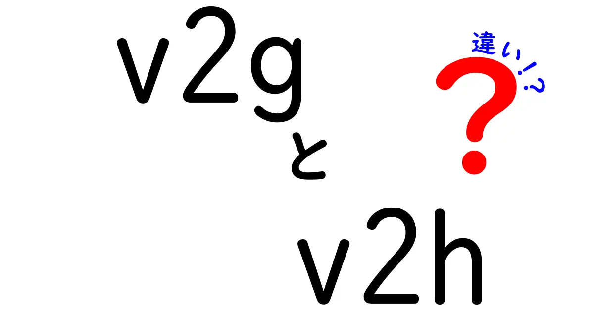 V2GとV2Hの違いを徹底解説!電気自動車と家を賢くつなぐ新しい仕組み
