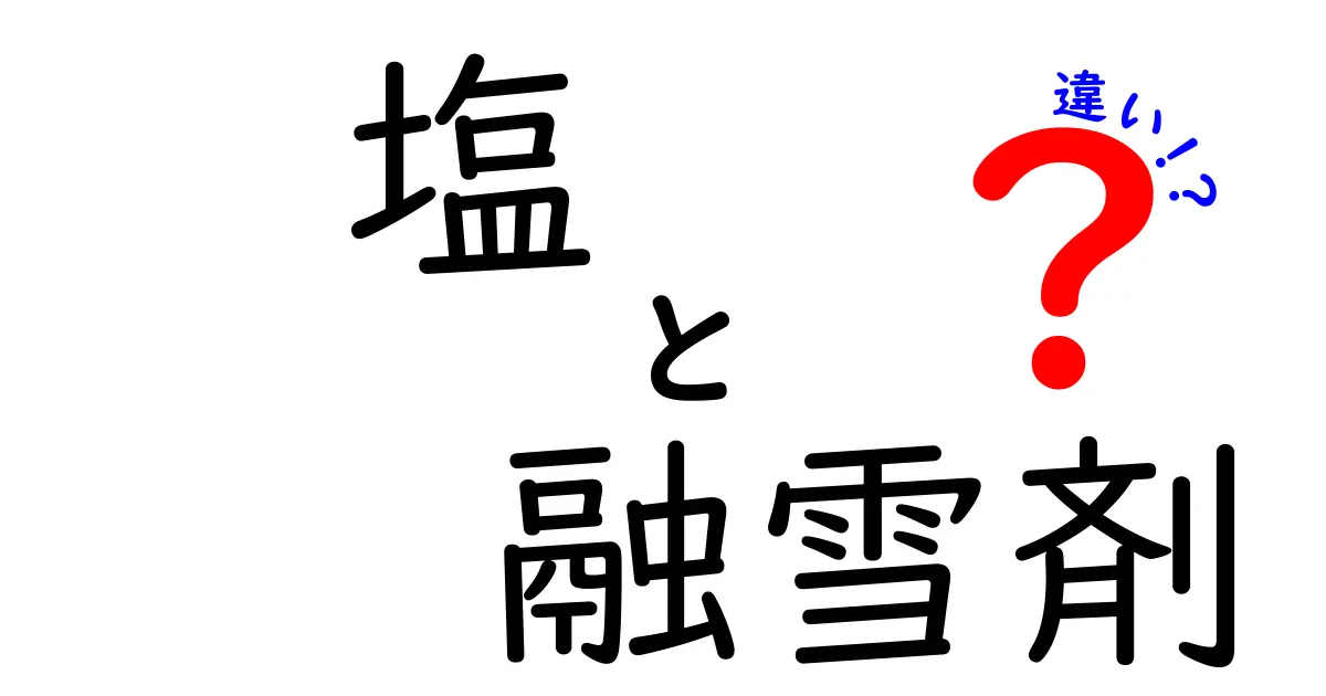 塩と融雪剤の違いを徹底解説!雪の日の選び方と安全な使い方