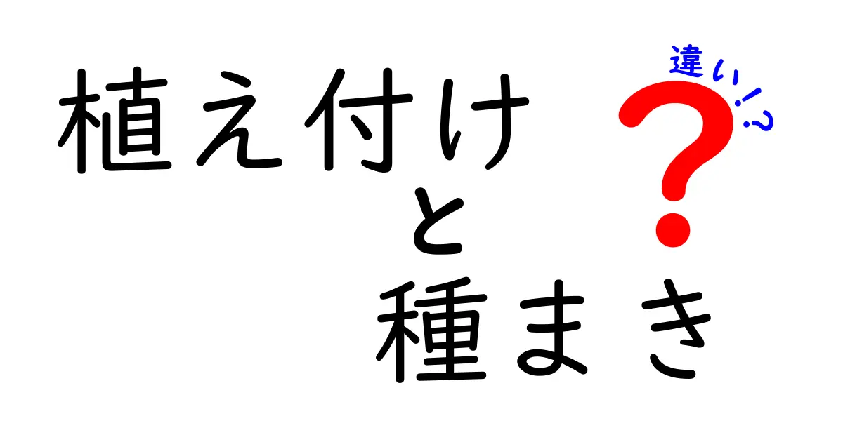植え付けと種まきの違いとは？初心者でもわかるガーデニングの基本ポイント