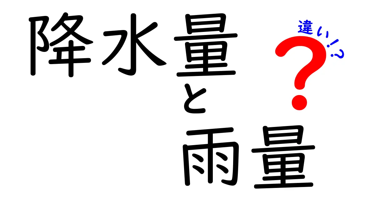 降水量と雨量の違いをわかりやすく解説!天気予報でよく見る用語の意味とは?