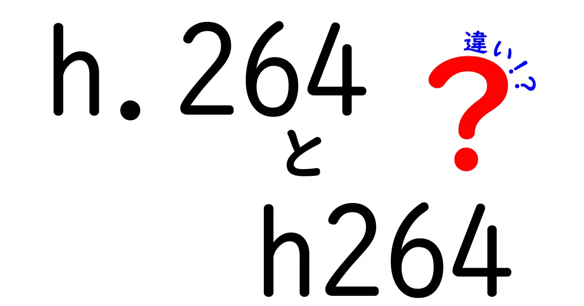 h.264とh264の違いを徹底解説｜名前の差が映像品質にどう影響する？