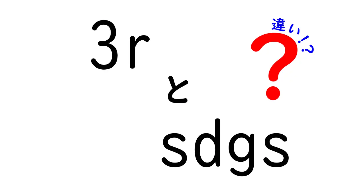 3RとSDGsの違いを徹底解説!日常ですぐ役立つポイントと未来を見通す観点