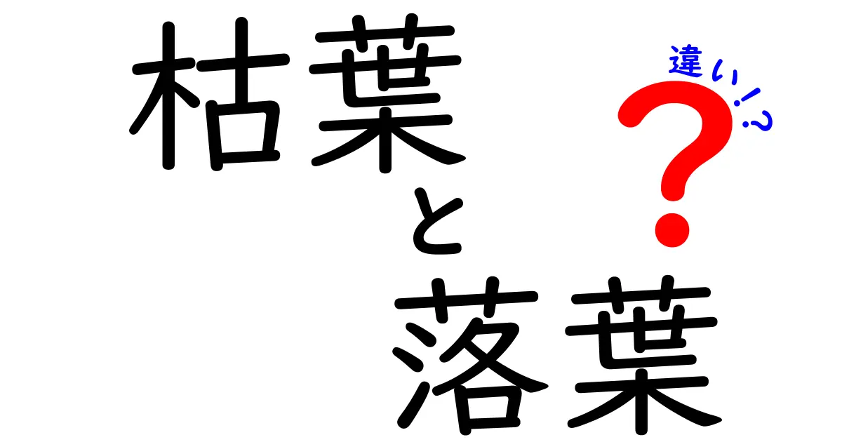 枯葉と落葉の違いって？見た目や意味、自然の中での役割をわかりやすく解説！