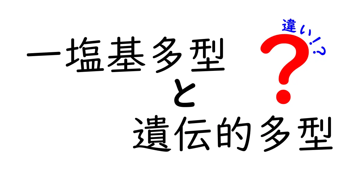 一塩基多型と遺伝的多型の違いを徹底解説!中学生でもわかる遺伝の“小さな差”がもつ大きな意味