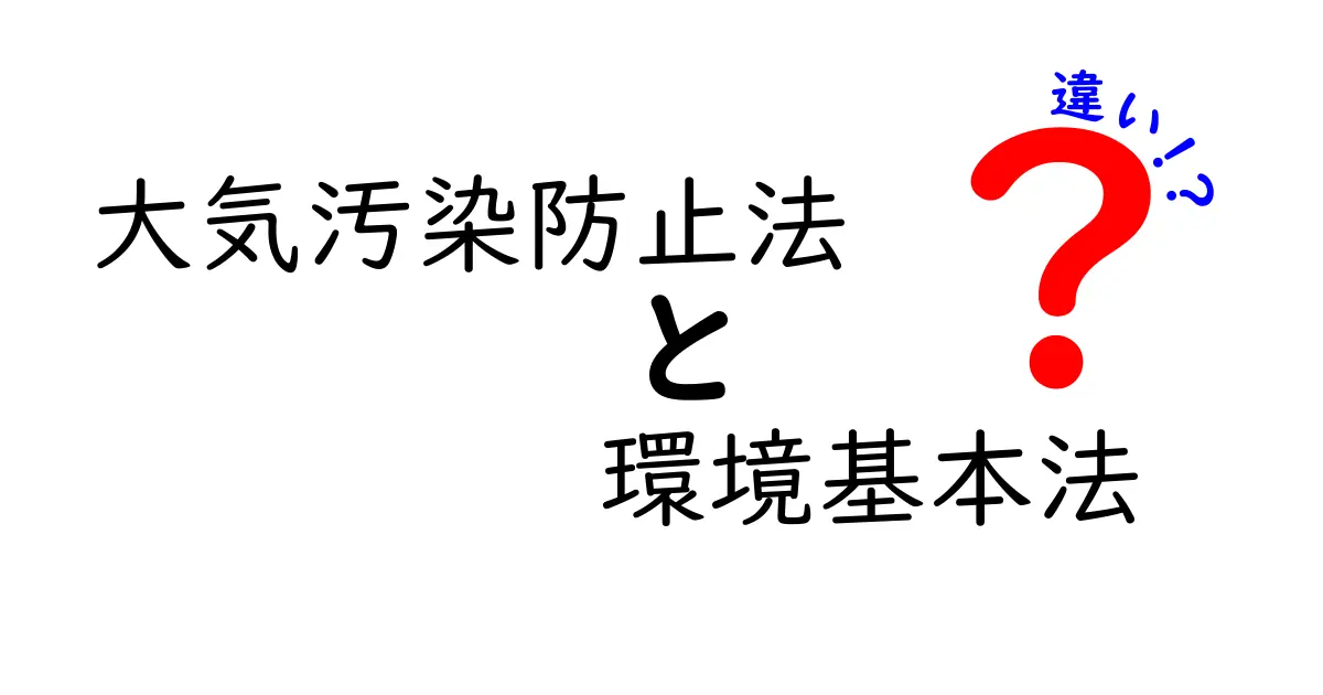 大気汚染防止法と環境基本法の違いを徹底解説!わかりやすく理解しよう