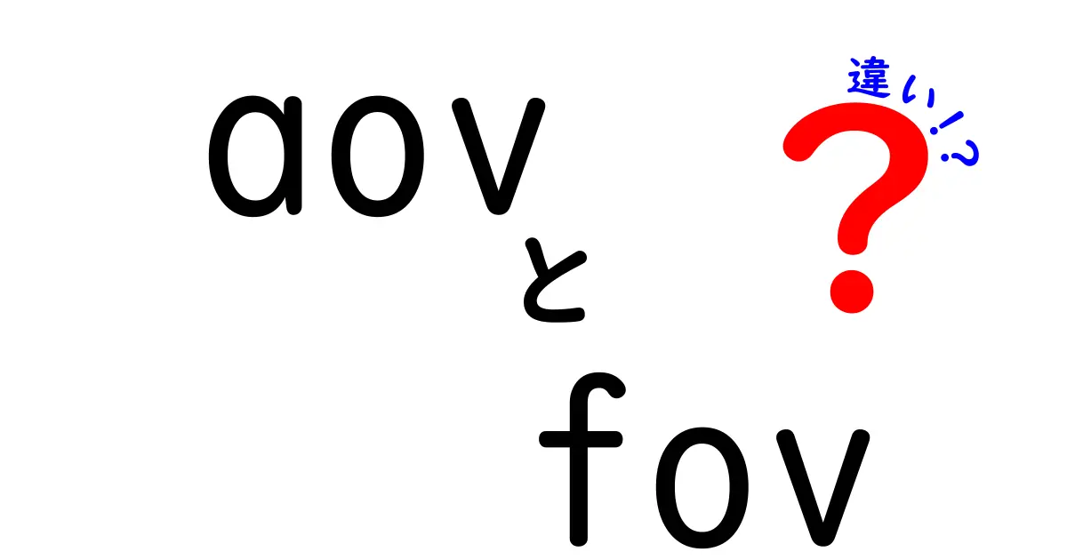 AOVとFOVの違いを徹底解説!ゲーム用語と統計用語の混同を解消する4つのポイント