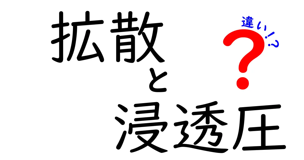 拡散と浸透圧の違いをわかりやすく解説!中学生でも理解できる科学の基礎