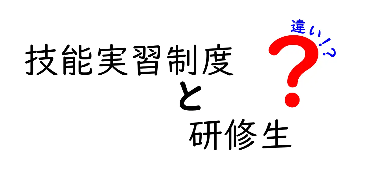 技能実習制度と研修生の違いを徹底解説！初心者でも分かるポイントと実務の実例