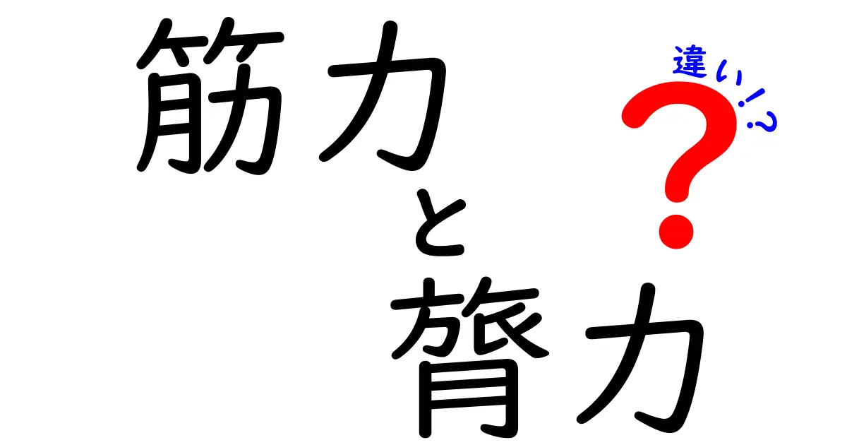 筋力と膂力の違いとは？簡単にわかる体の力の秘密