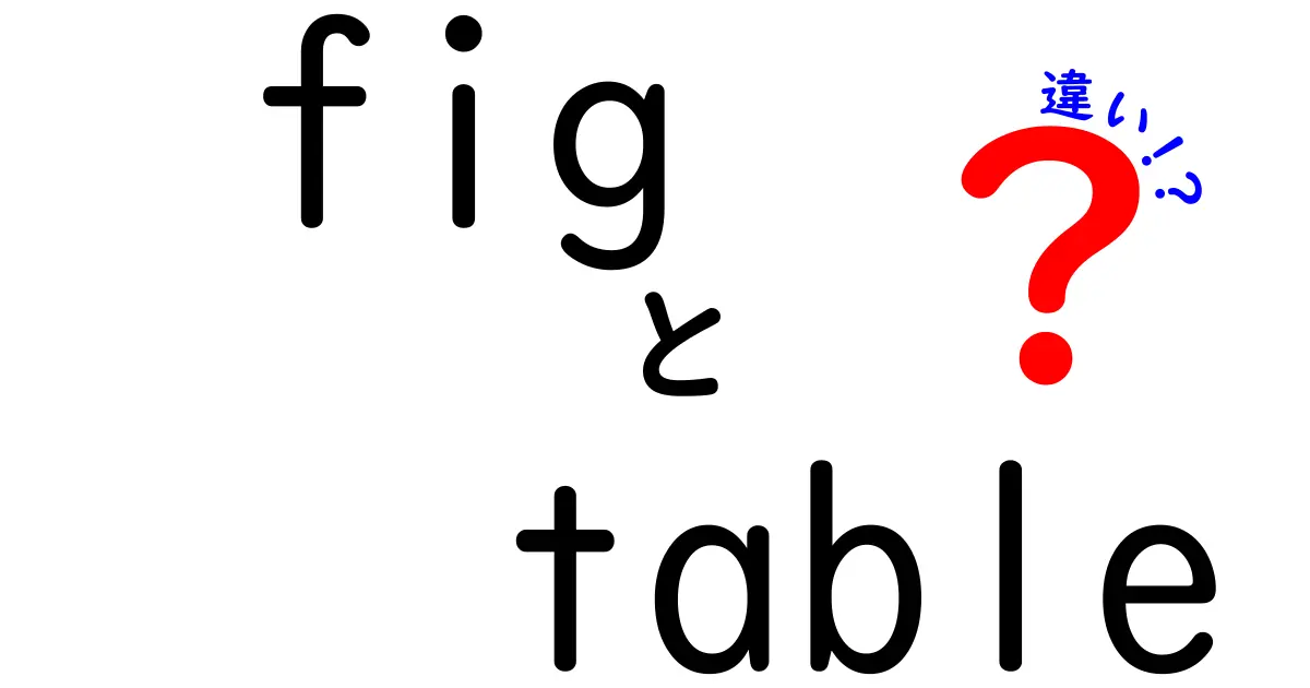 figとtableの違いを徹底解説｜使い分けのコツと実例