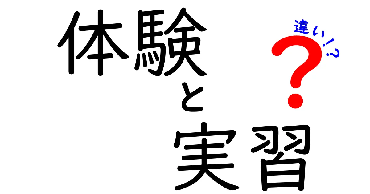 体験と実習の違いとは？わかりやすく徹底解説！