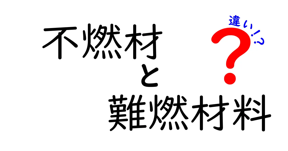 不燃材と難燃材料の違いをわかりやすく解説！火災対策の基本を理解しよう