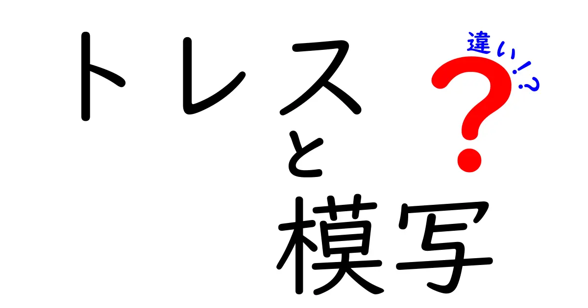 トレスと模写の違いを完全解説！初心者にも分かる3つのポイントと実例