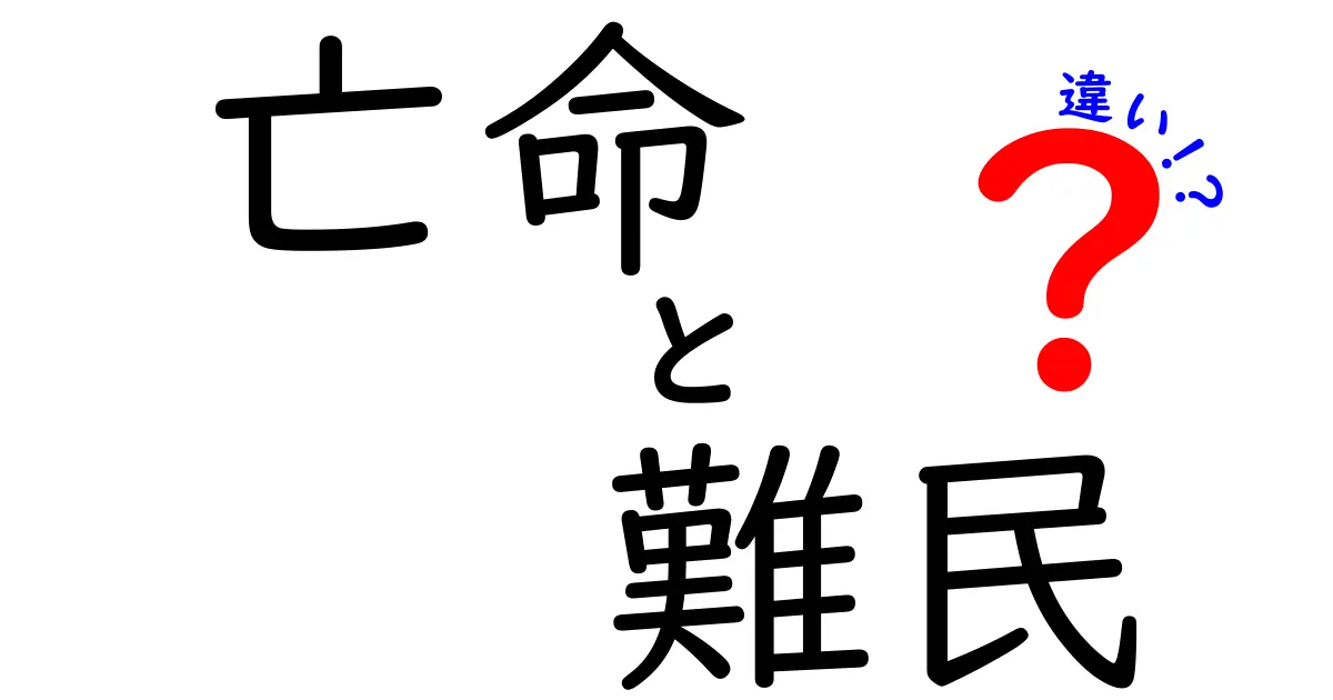 亡命と難民の違いとは？わかりやすく解説！<br>なぜ人は国を離れるのか？