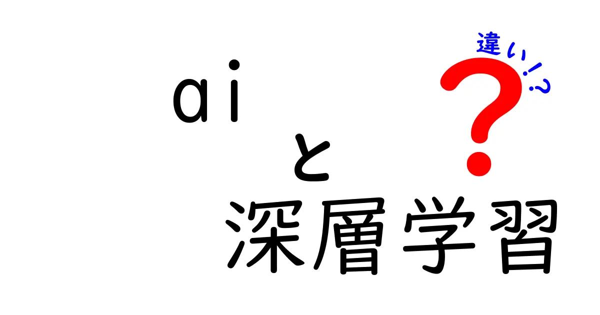 AIと深層学習の違いをやさしく解説!中学生でもわかる最新テクノロジーの基礎知識