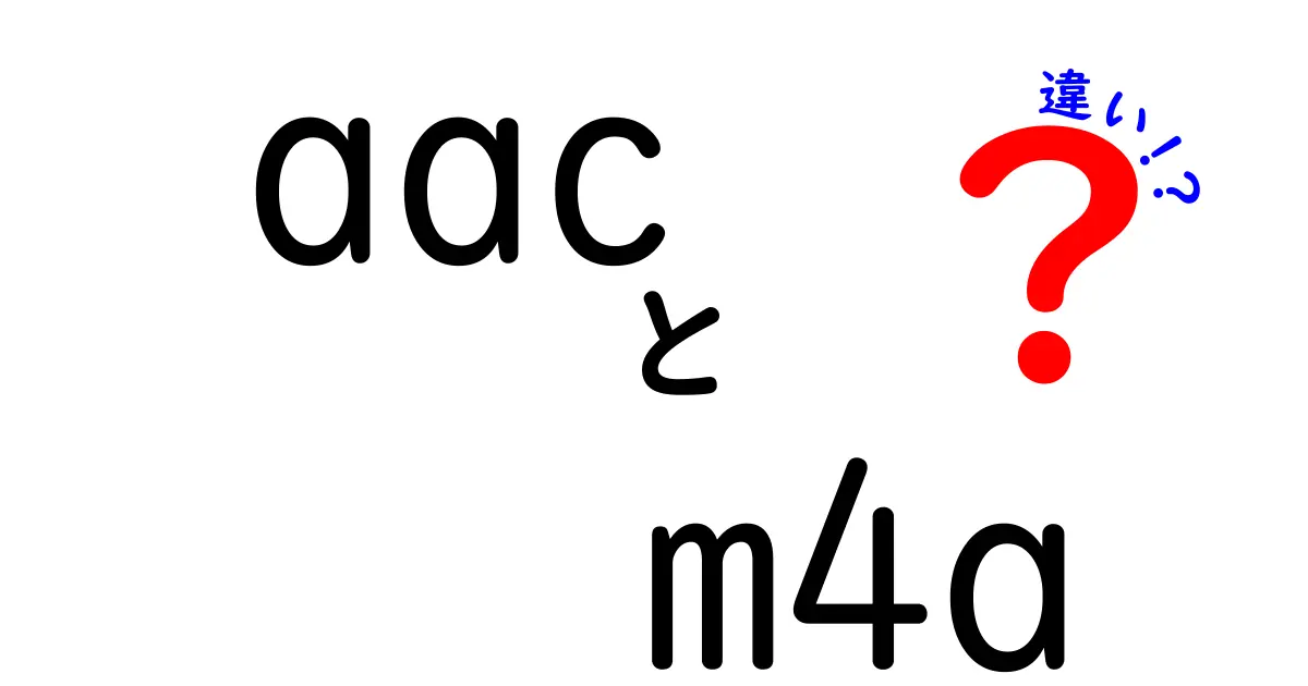 aac　m4a　違いを徹底解説！音質・ファイル形式・使い道を中学生にもわかりやすく