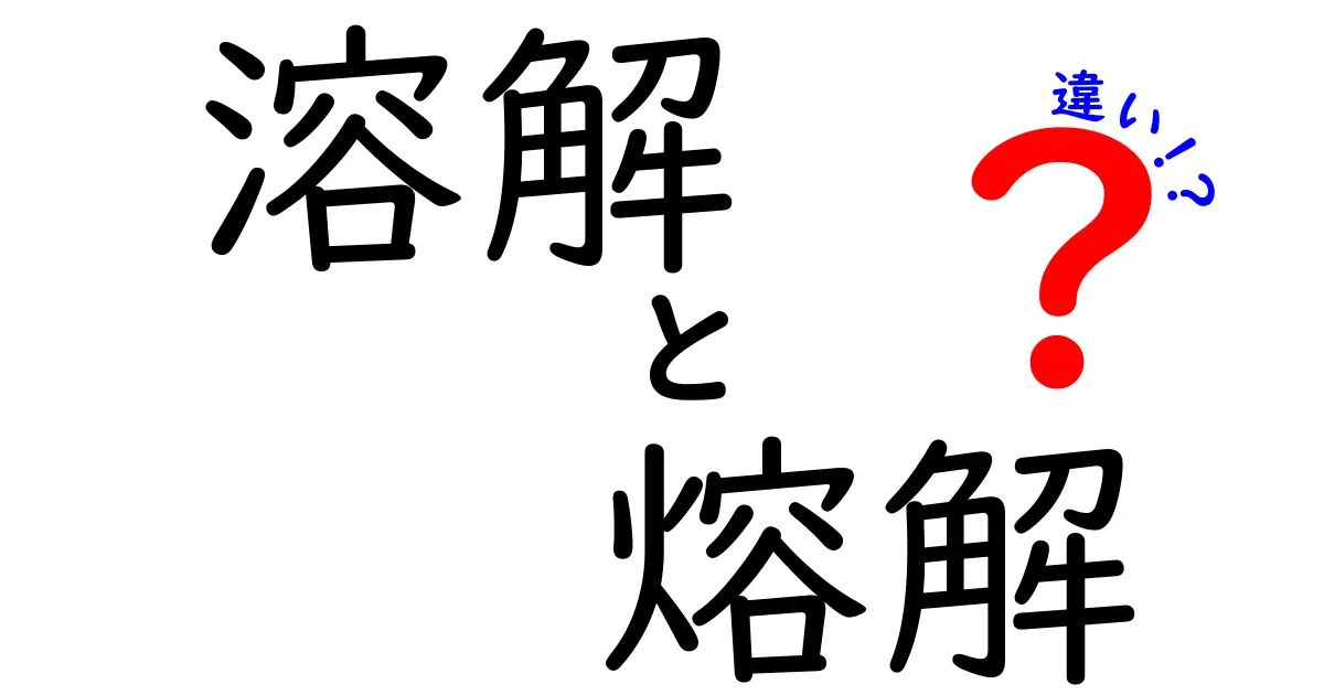 溶解と熔解の違いを徹底解説!日常と理科で使い分けを図解付きで理解しよう