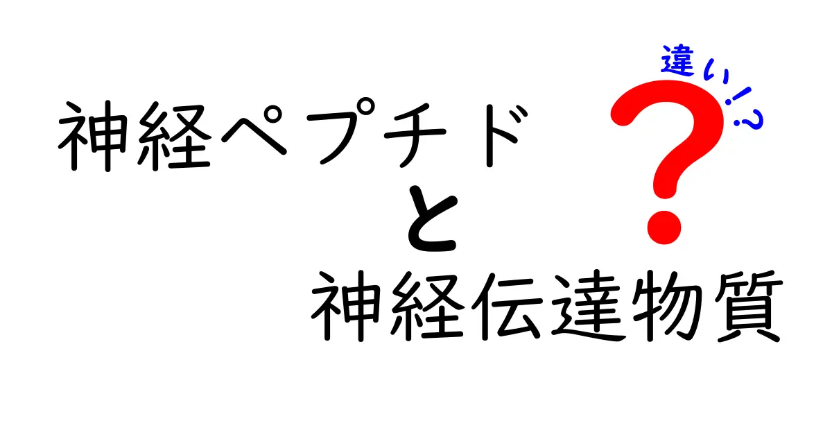 神経ペプチドと神経伝達物質の違いを徹底解説 中学生にも伝わるやさしい解説