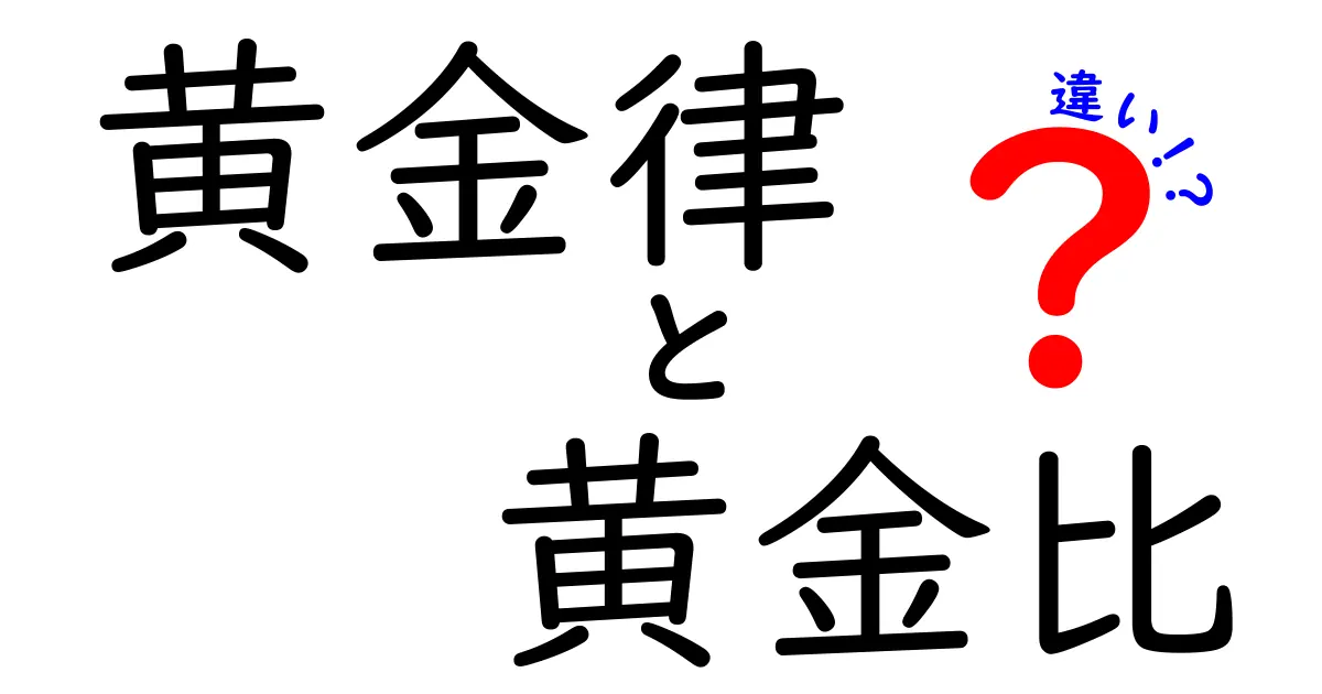 黄金律と黄金比の違いを一発で理解するガイド