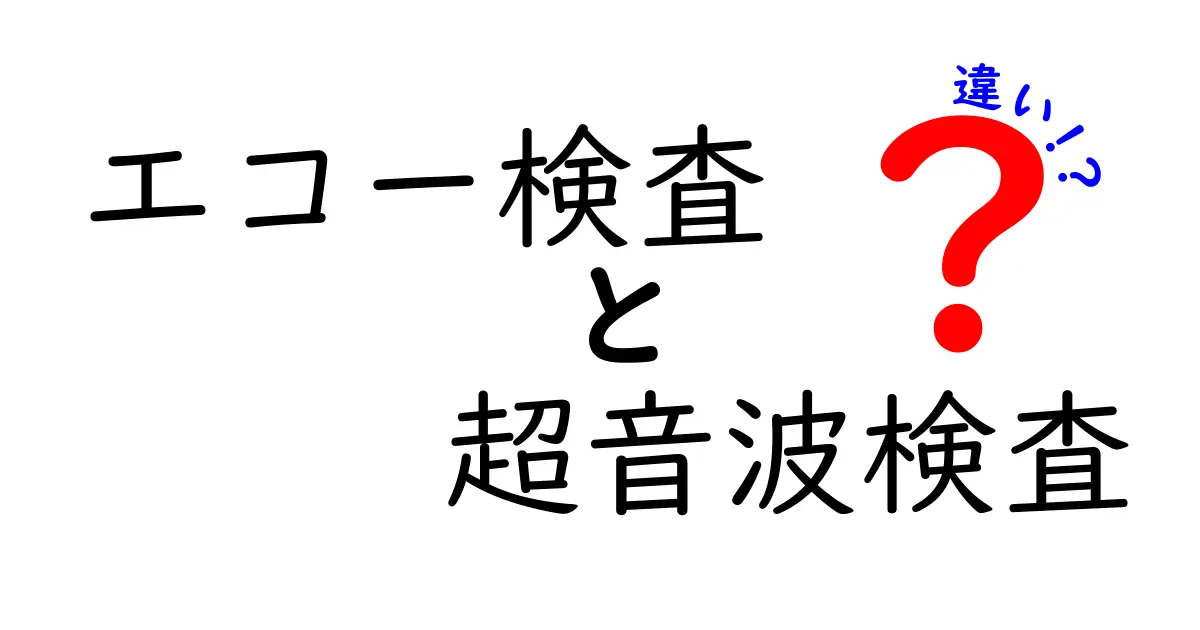 エコー検査と超音波検査の違いとは？やさしく解説！