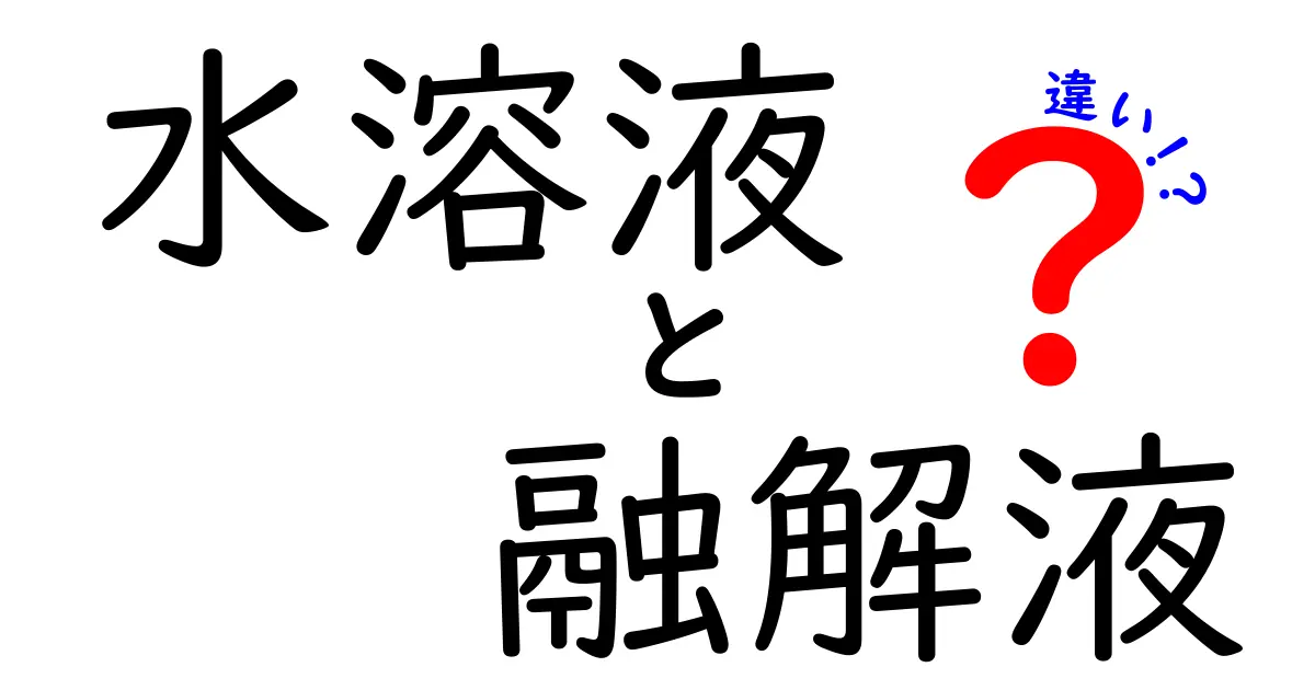 水溶液と融解液の違いをわかりやすく解説|中学生にも伝わる比較ガイド