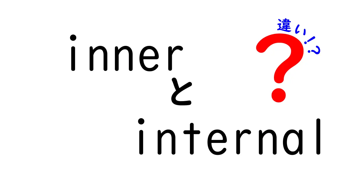 innerとinternalの違いを知れば英語が変わる！使い分けのコツと実例