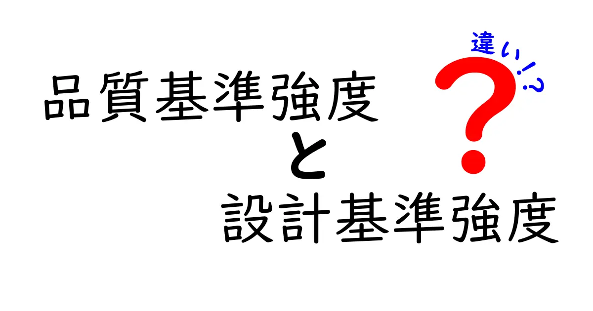 品質基準強度と設計基準強度の違いをわかりやすく解説!建設や製造で知っておきたい基本ポイント