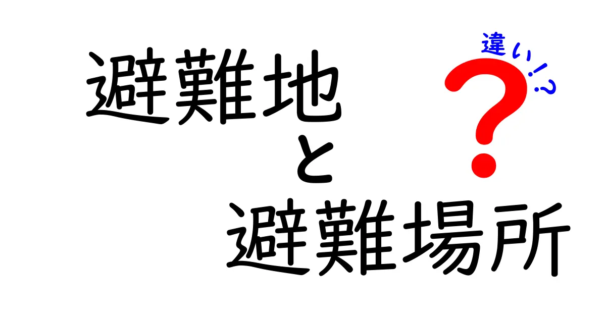 避難地と避難場所の違いとは?災害時に知っておきたい基本ポイントをわかりやすく解説!