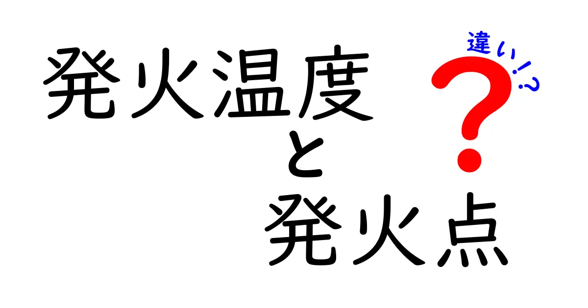 発火温度と発火点の違いを徹底解説!初心者にもわかりやすい基礎知識