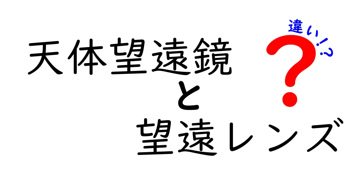 天体望遠鏡と望遠レンズの違いを徹底解説｜星をもっと近くで楽しむ選び方