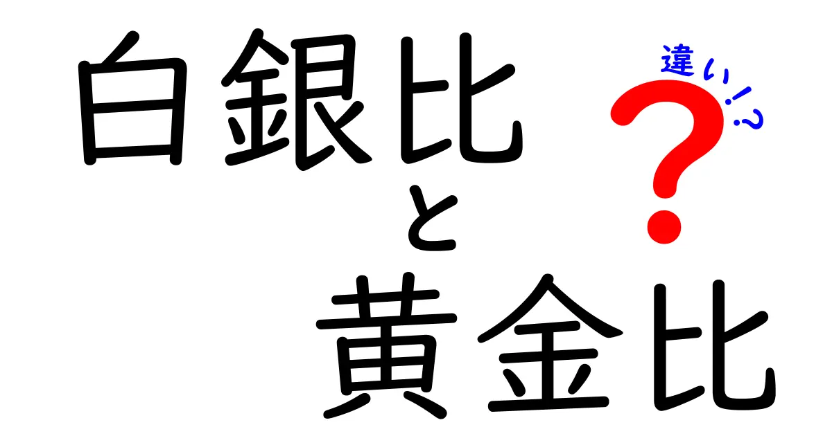 白銀比 黄金比 違いを徹底解説!美しさと数式の秘密を探る