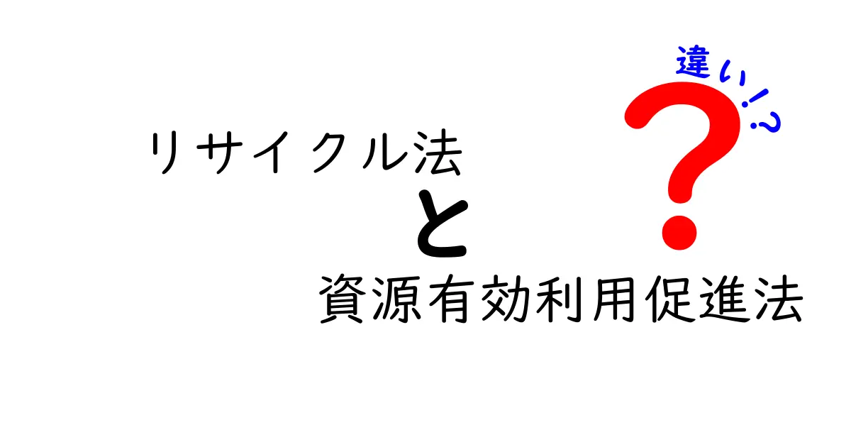 リサイクル法と資源有効利用促進法の違いを徹底解説！わかりやすく理解しよう