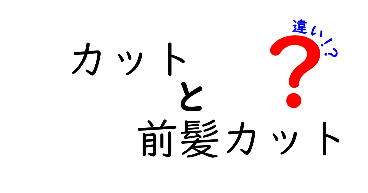 カットと前髪カットの違いを徹底解説!初心者でも分かる選び方と髪型のコツ