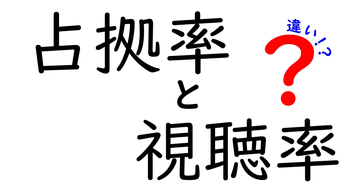 占拠率と視聴率の違いを徹底解説!混同しやすい2つの指標をわかりやすく整理