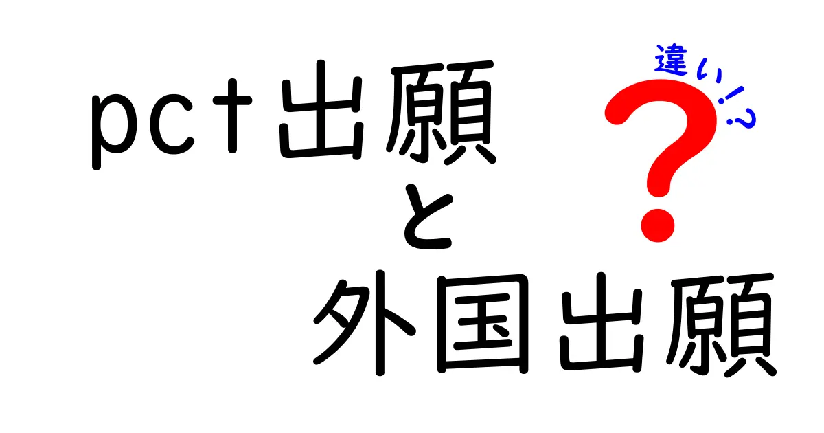PCT出願と外国出願の違いを簡単解説!特許申請のポイントとは?