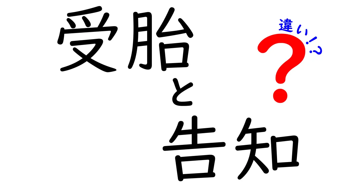 受胎と告知の違いを完全ガイド!中学生でもわかるやさしい解説と実例