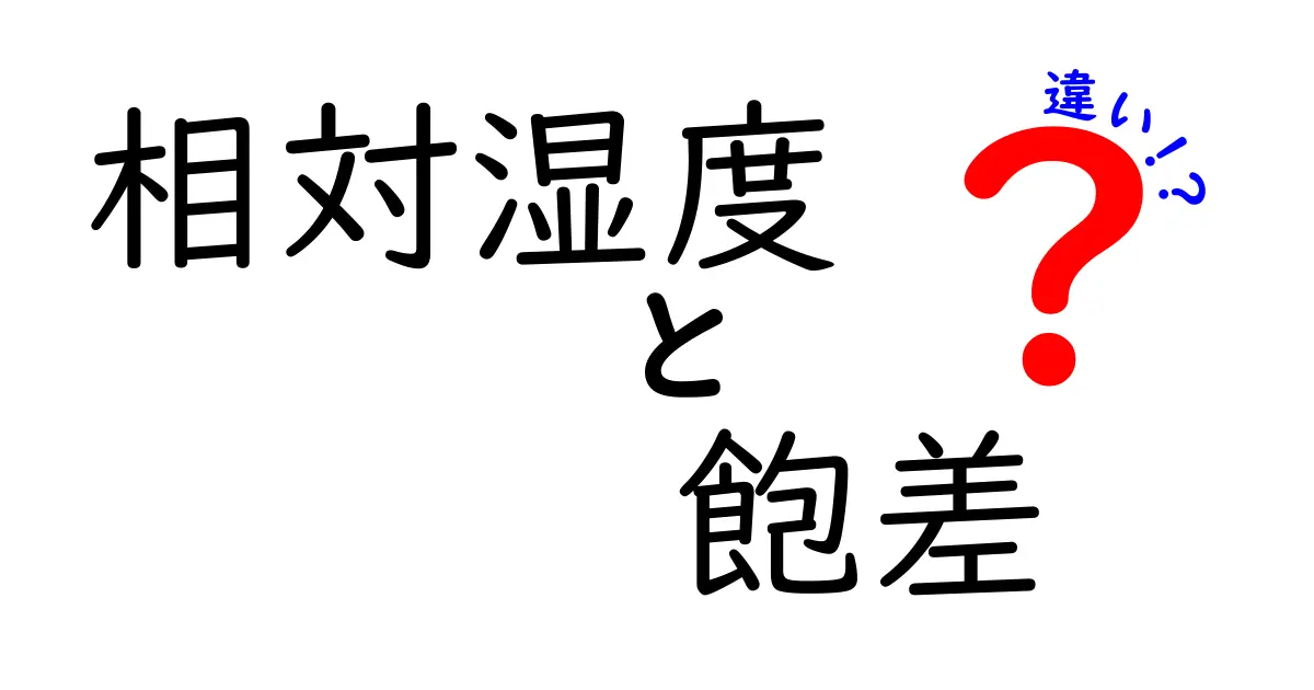 相対湿度と飽差の違いを徹底解説!中学生にもわかる3つのポイントと日常のヒント