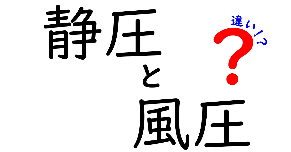 静圧と風圧の違いをわかりやすく解説！身近な空気の力の秘密