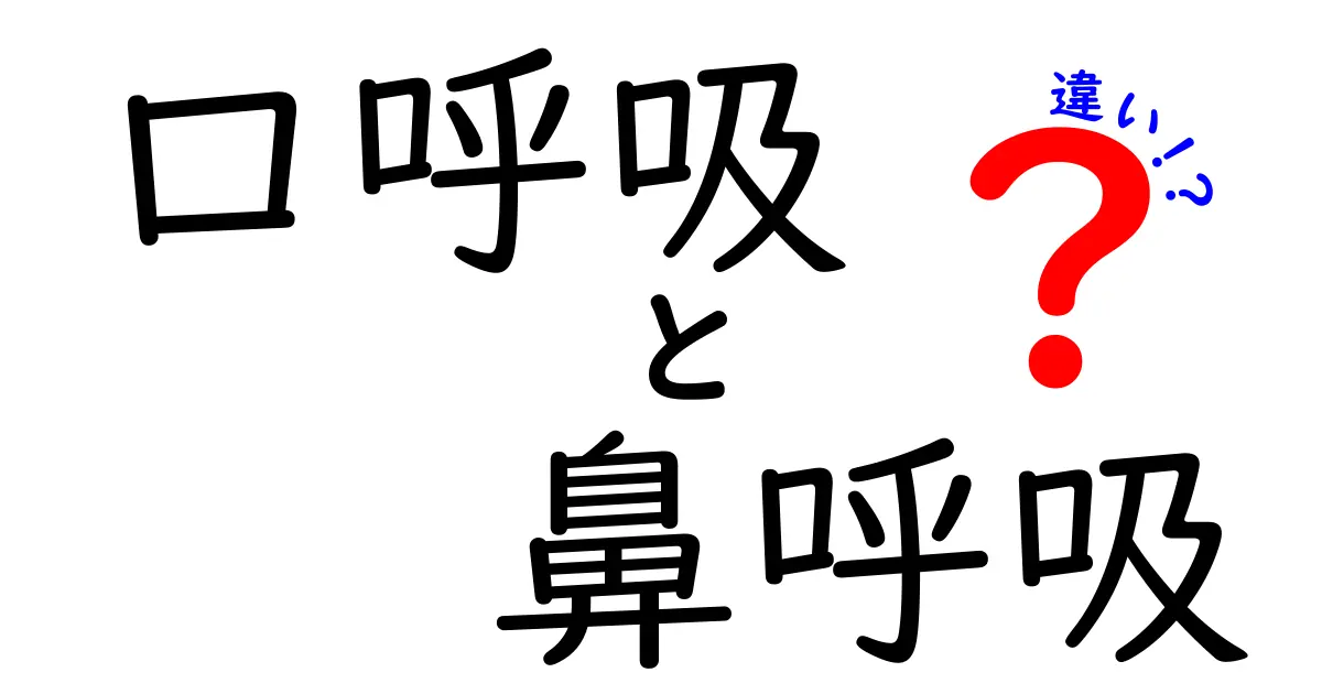 口呼吸と鼻呼吸の違いを徹底解説！健康・集中力・美肌まで変える呼吸の秘密