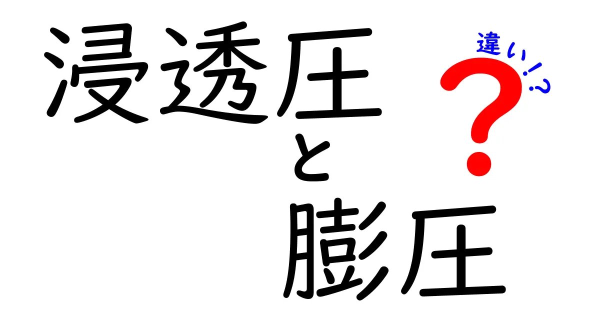浸透圧と膨圧の違いを初心者にもわかりやすく解説!植物の水分調節の秘密とは?