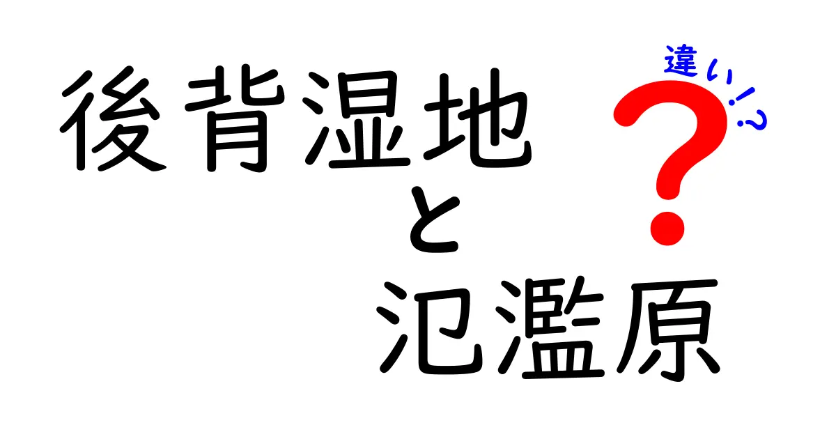 後背湿地と氾濫原の違いとは?わかりやすく解説します!