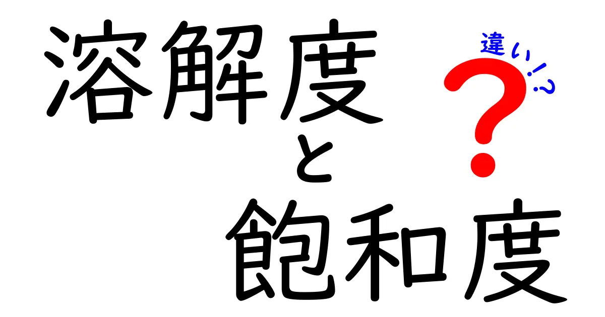 溶解度と飽和度の違いを徹底解説!中学生でもわかる水と物質の溶ける秘密