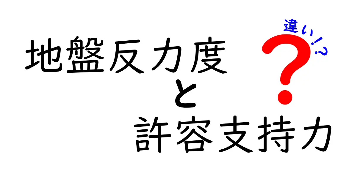 地盤反力度と許容支持力の違いをわかりやすく解説!建物の安全を守る重要ポイント