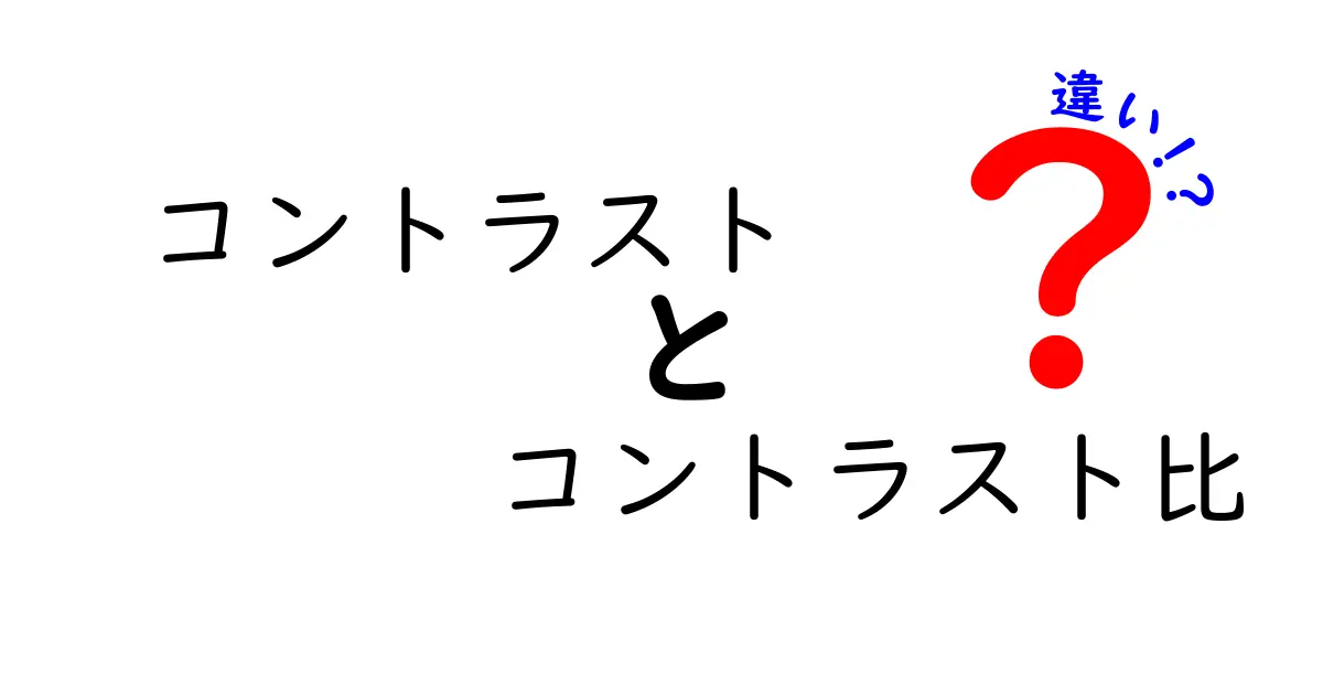 コントラストとコントラスト比の違いを徹底解説｜見え方の差を理解してデザインを上手にする方法