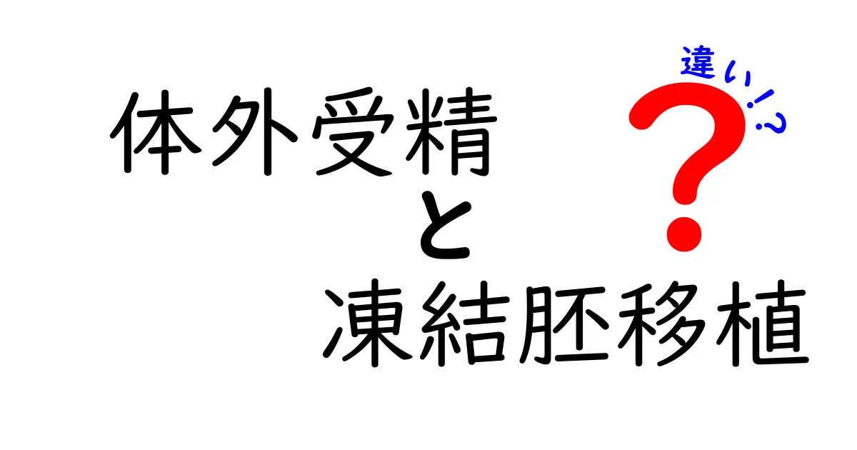 体外受精と凍結胚移植の違いを徹底解説!いま知っておきたい選択のポイント