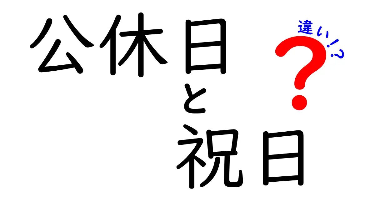 公休日と祝日の違いを完全ガイド|いつ休めて誰が決めるのかを中学生にもわかる図解つき