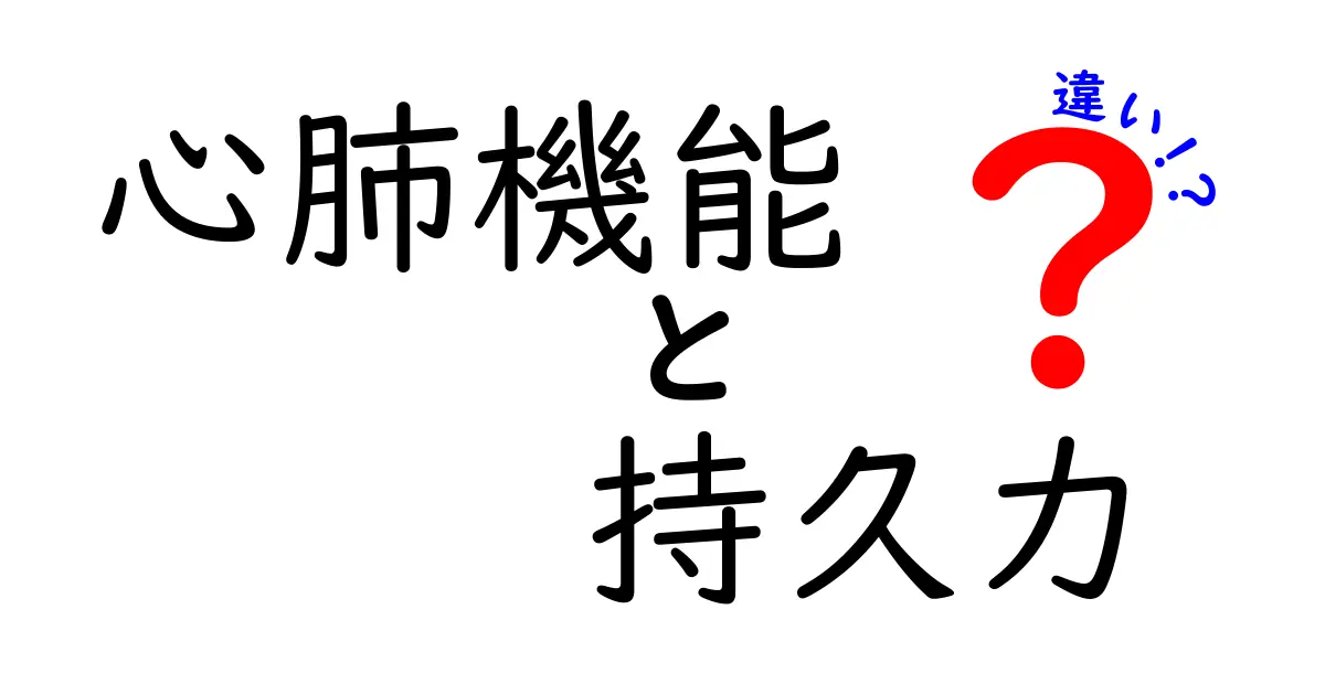 心肺機能と持久力の違いとは？わかりやすく解説！